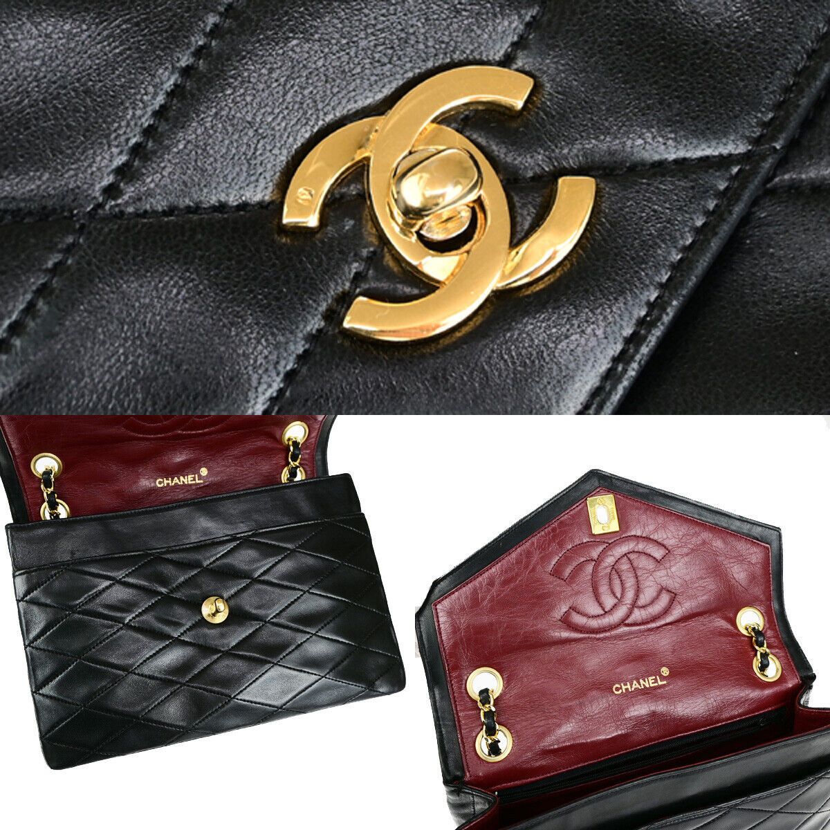 Chanel Flap Bag Black Leather Shoulder Bag (Pre-Owned) Size ONE SIZE - 10 Thumbnail
