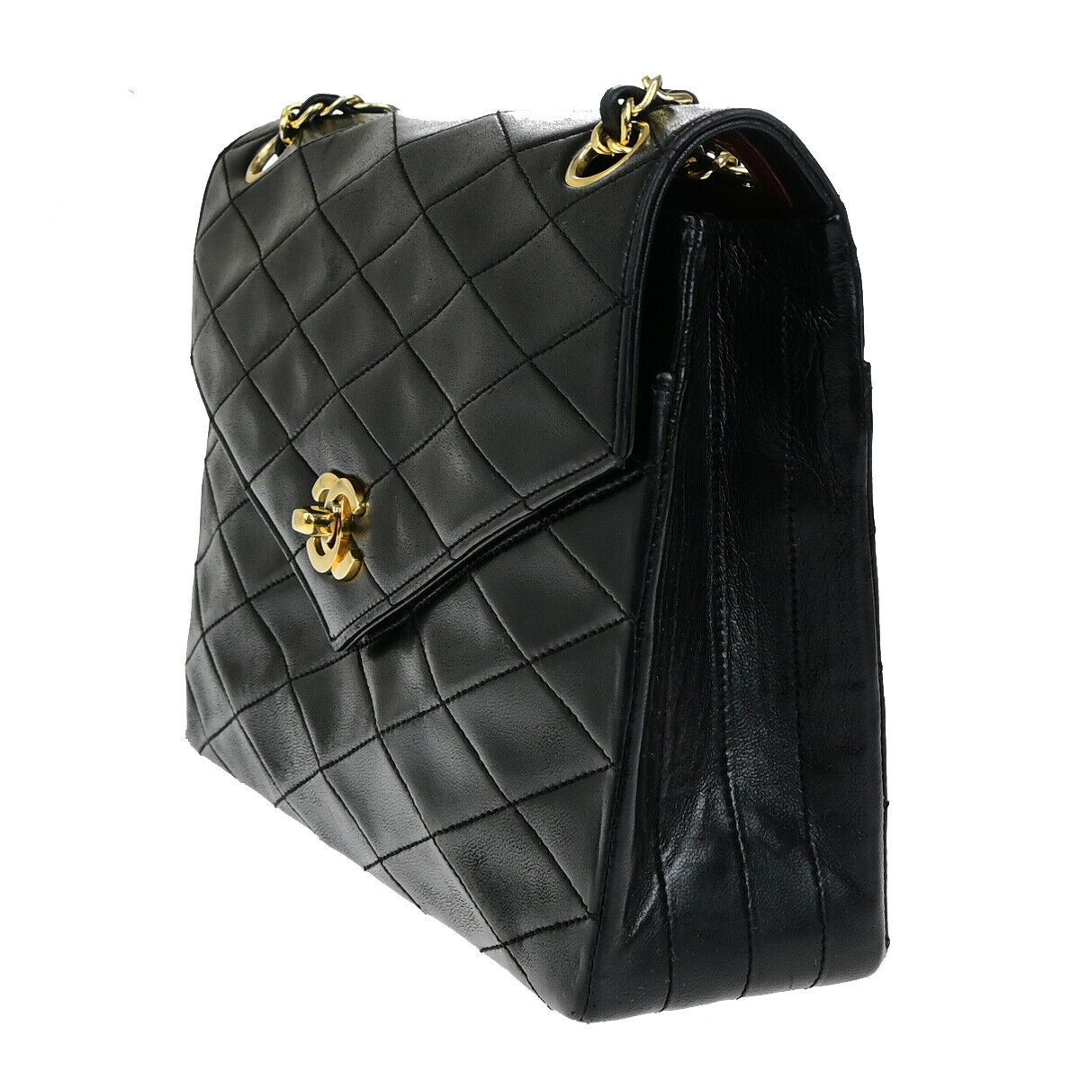 Chanel Flap Bag Black Leather Shoulder Bag (Pre-Owned) Size ONE SIZE - 3 Thumbnail