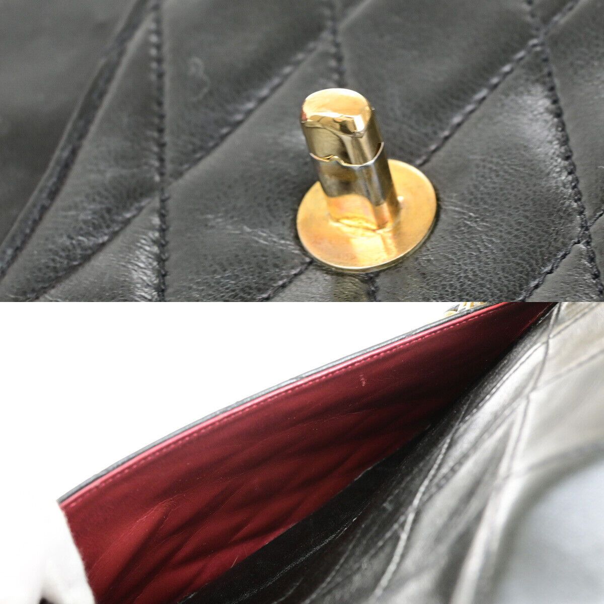 Chanel Flap Bag Black Leather Shoulder Bag (Pre-Owned) Size ONE SIZE - 9 Thumbnail