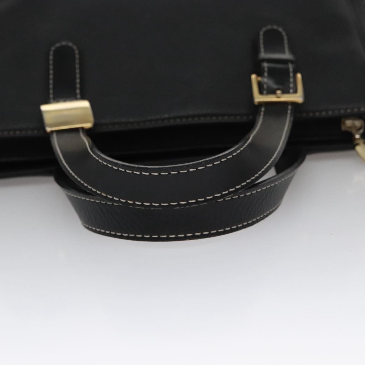 Burberry Black Leather Handbag (Pre-Owned) Size ONE SIZE - 5 Thumbnail