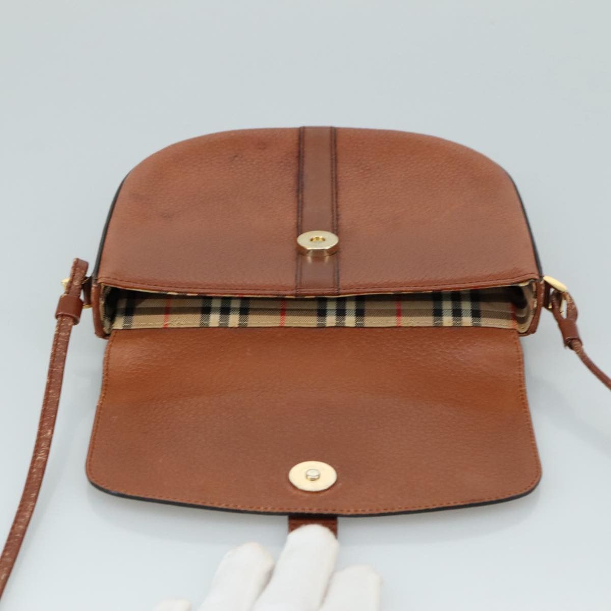 Burberry Brown Leather Shoulder Bag (Pre-Owned) Size ONE SIZE - 18 Thumbnail