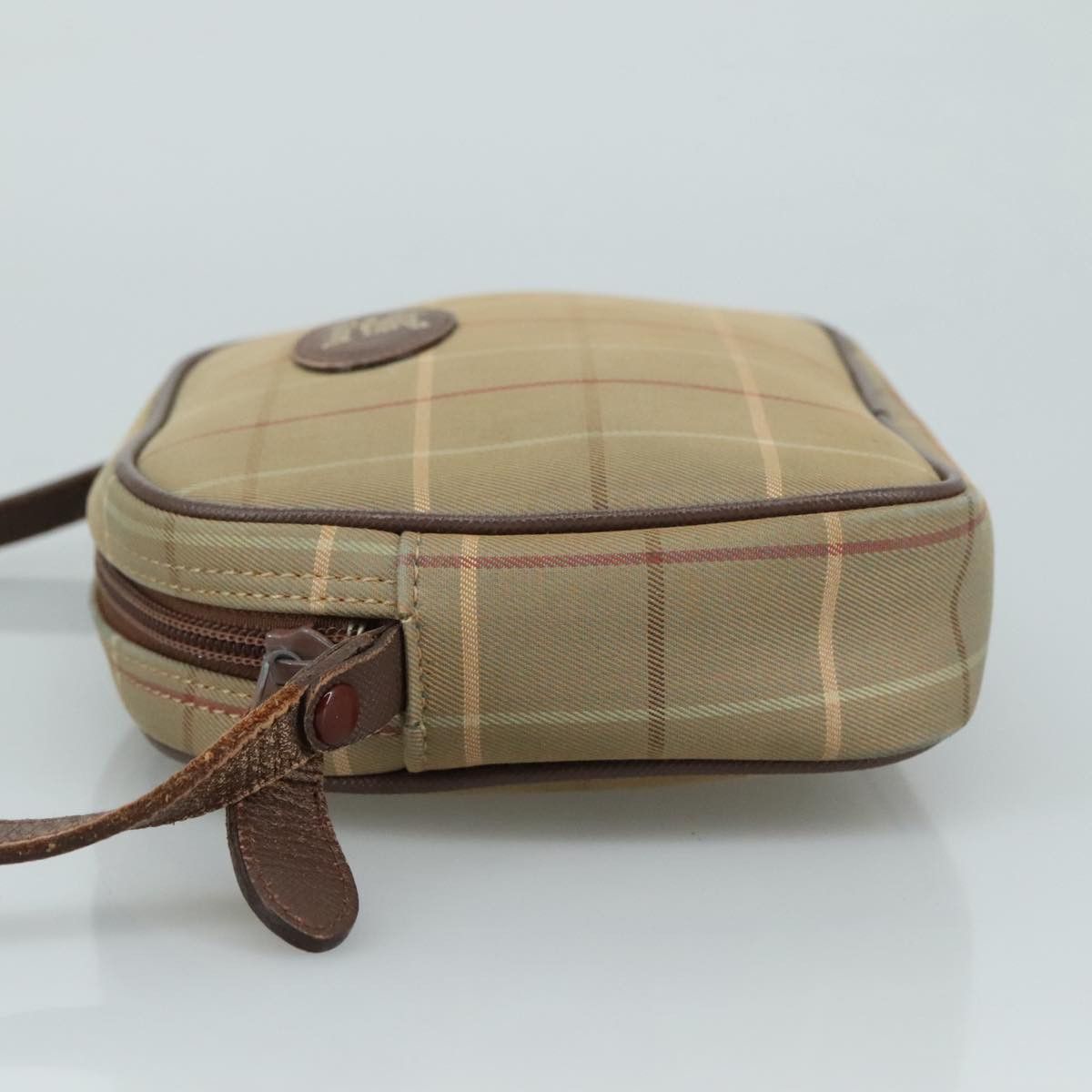 Burberry Nova Check Beige Canvas Shoulder Bag (Pre-Owned) Size ONE SIZE - 4 Thumbnail