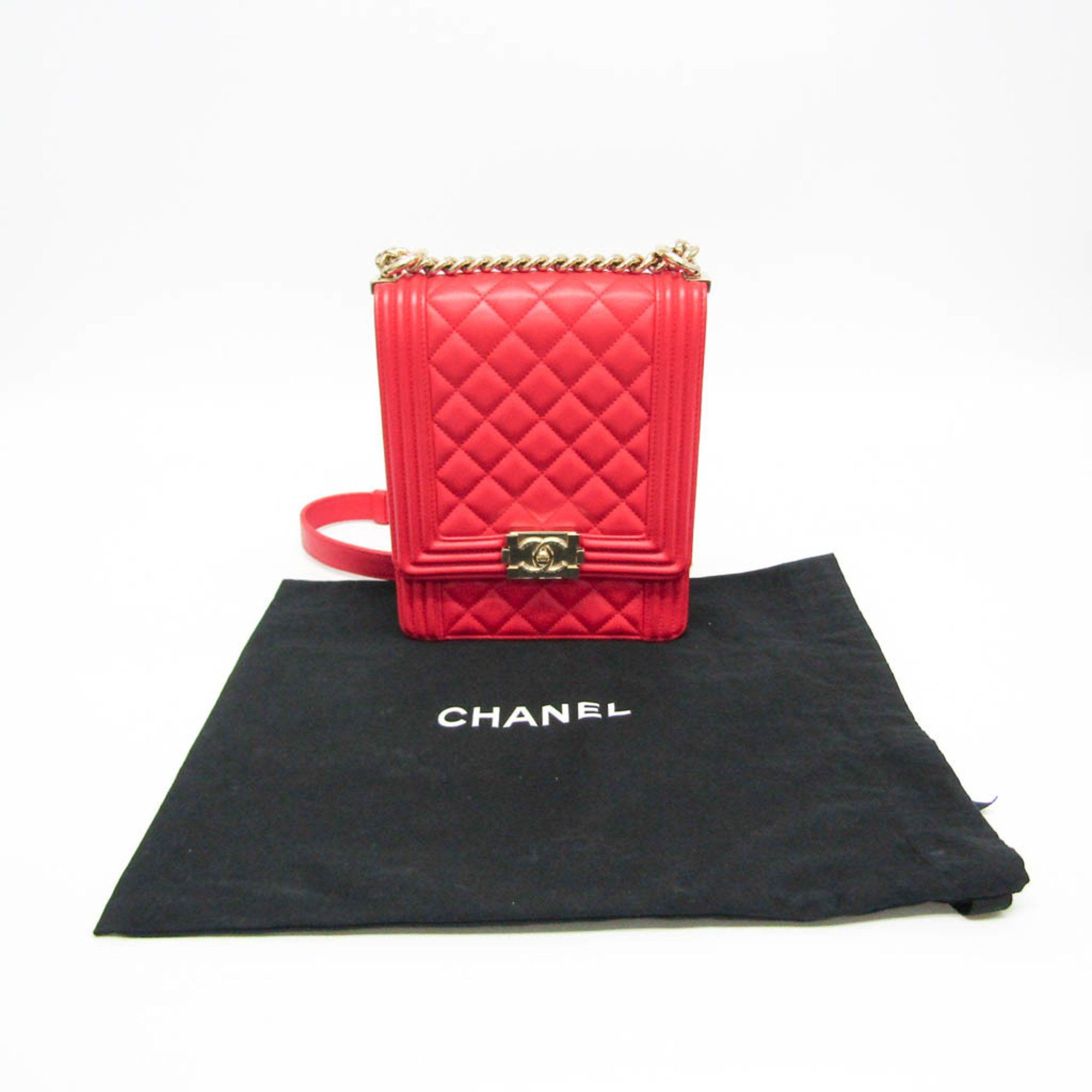 Chanel Red Leather Shopper Bag (Pre-Owned) Size ONE SIZE - 10 Thumbnail