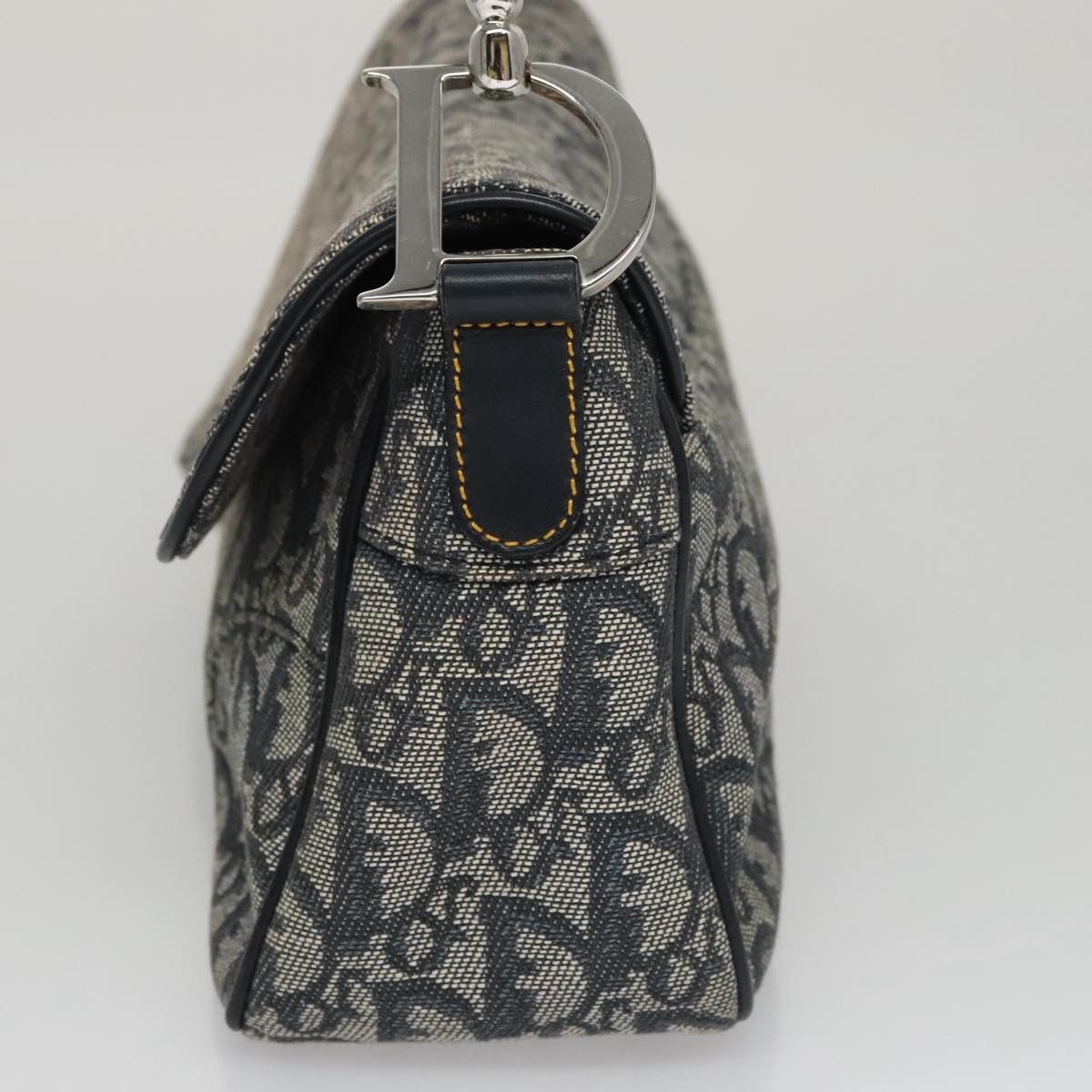 Dior Saddle Navy Canvas Shoulder Bag (Pre-Owned) Size ONE SIZE - 3 Thumbnail