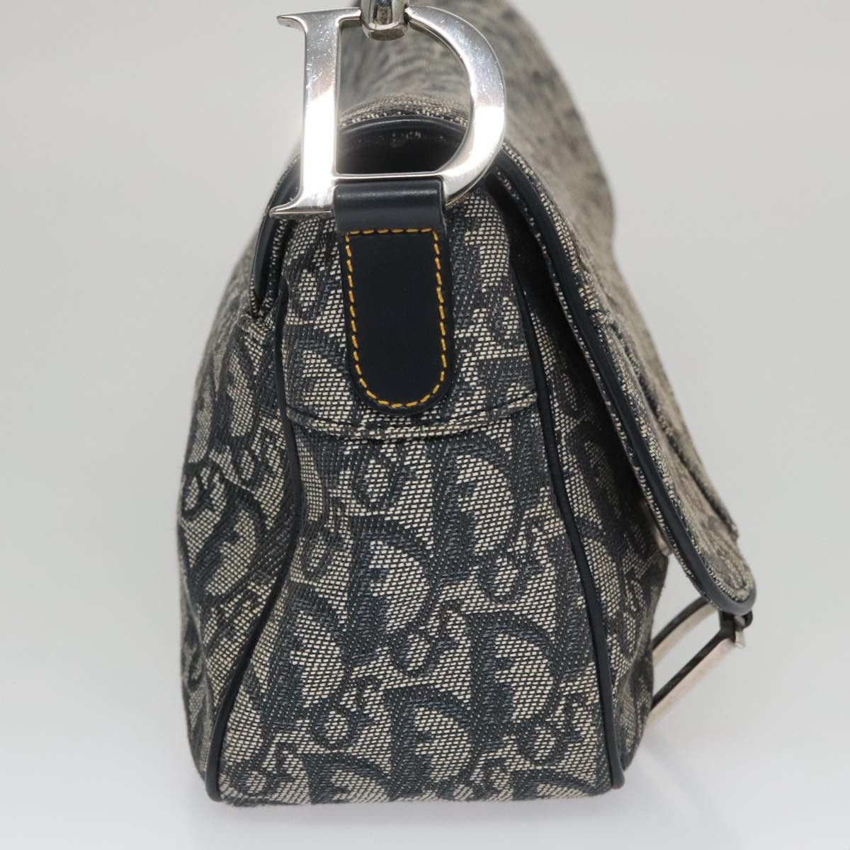 Dior Saddle Navy Canvas Shoulder Bag (Pre-Owned) Size ONE SIZE - 4 Thumbnail