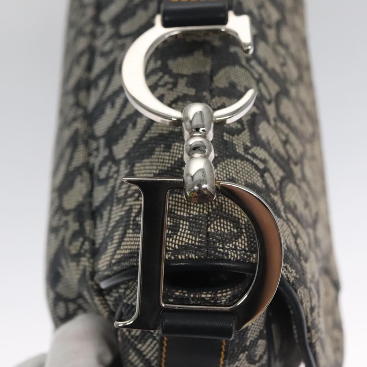 Dior Saddle Navy Canvas Shoulder Bag (Pre-Owned) Size ONE SIZE - 13 Thumbnail