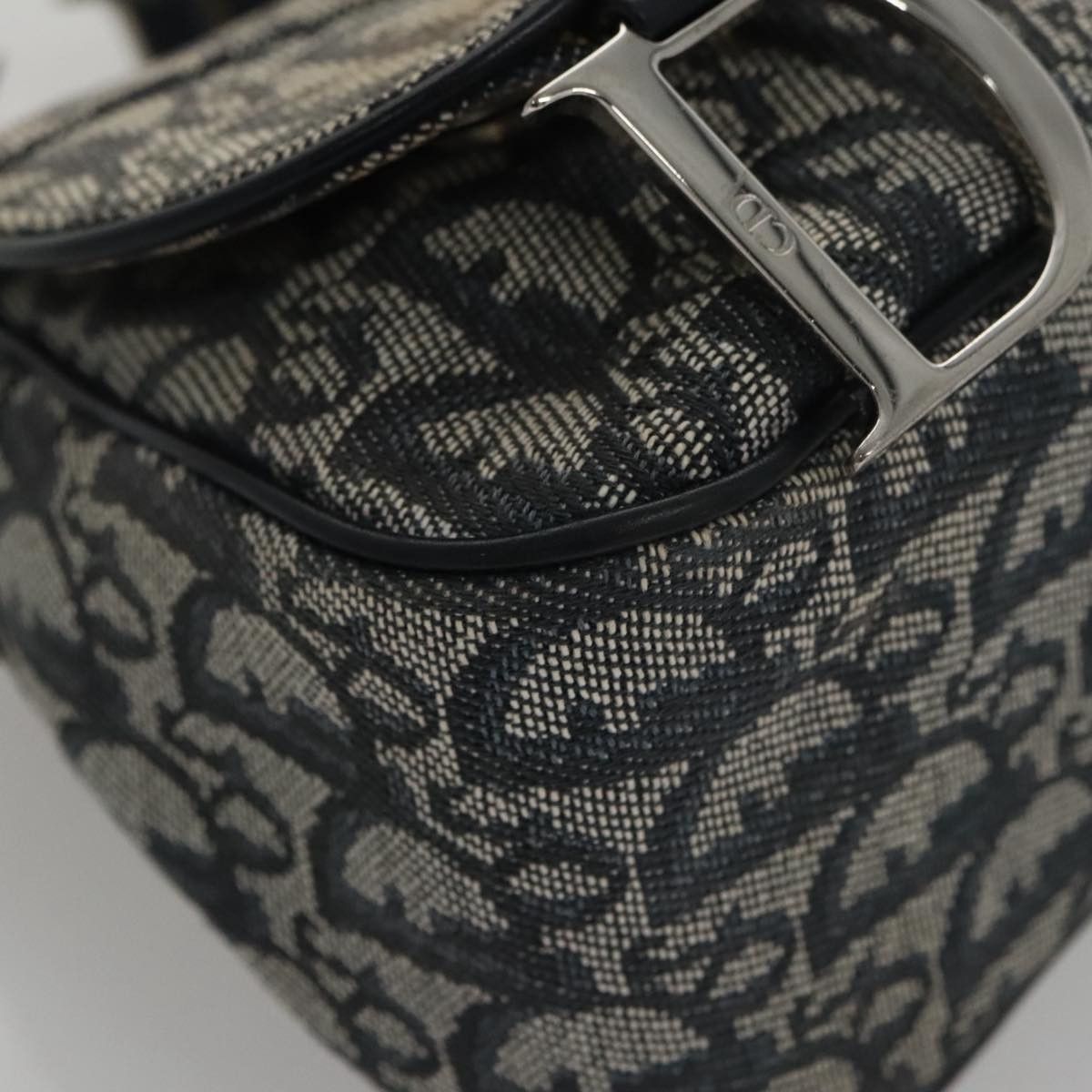 Dior Saddle Navy Canvas Shoulder Bag (Pre-Owned) Size ONE SIZE - 6 Thumbnail
