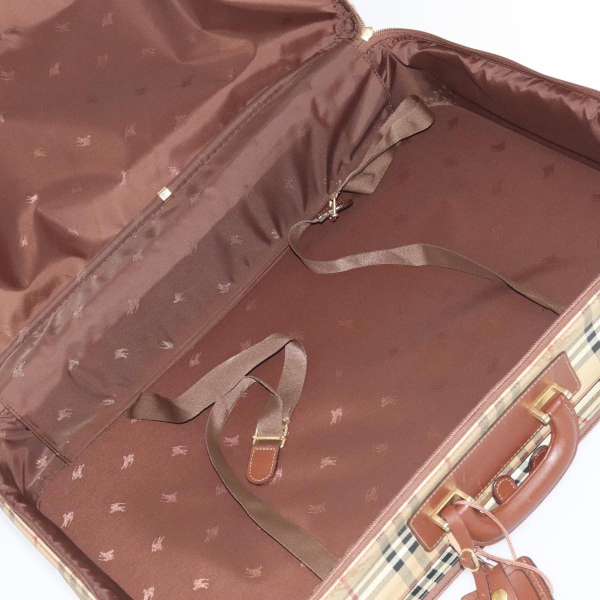 Burberry Nova Check Beige Canvas Travel Bag (Pre-Owned) Size ONE SIZE - 12 Thumbnail