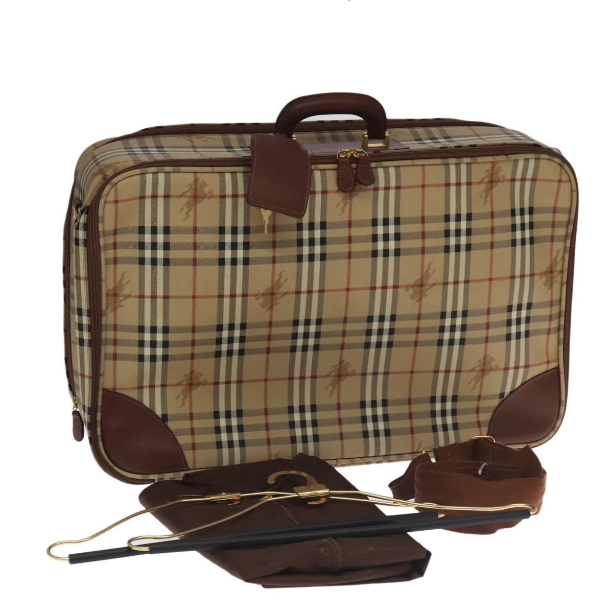 Burberry Nova Check Beige Canvas Travel Bag (Pre-Owned) Size ONE SIZE - 14 Thumbnail