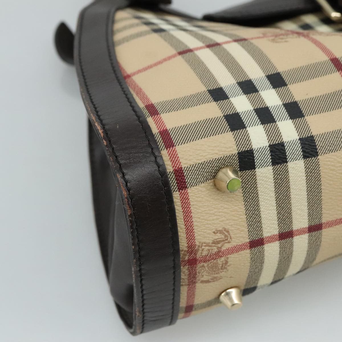 Burberry Nova Check Beige Canvas Shoulder Bag (Pre-Owned) Size ONE SIZE - 8 Thumbnail