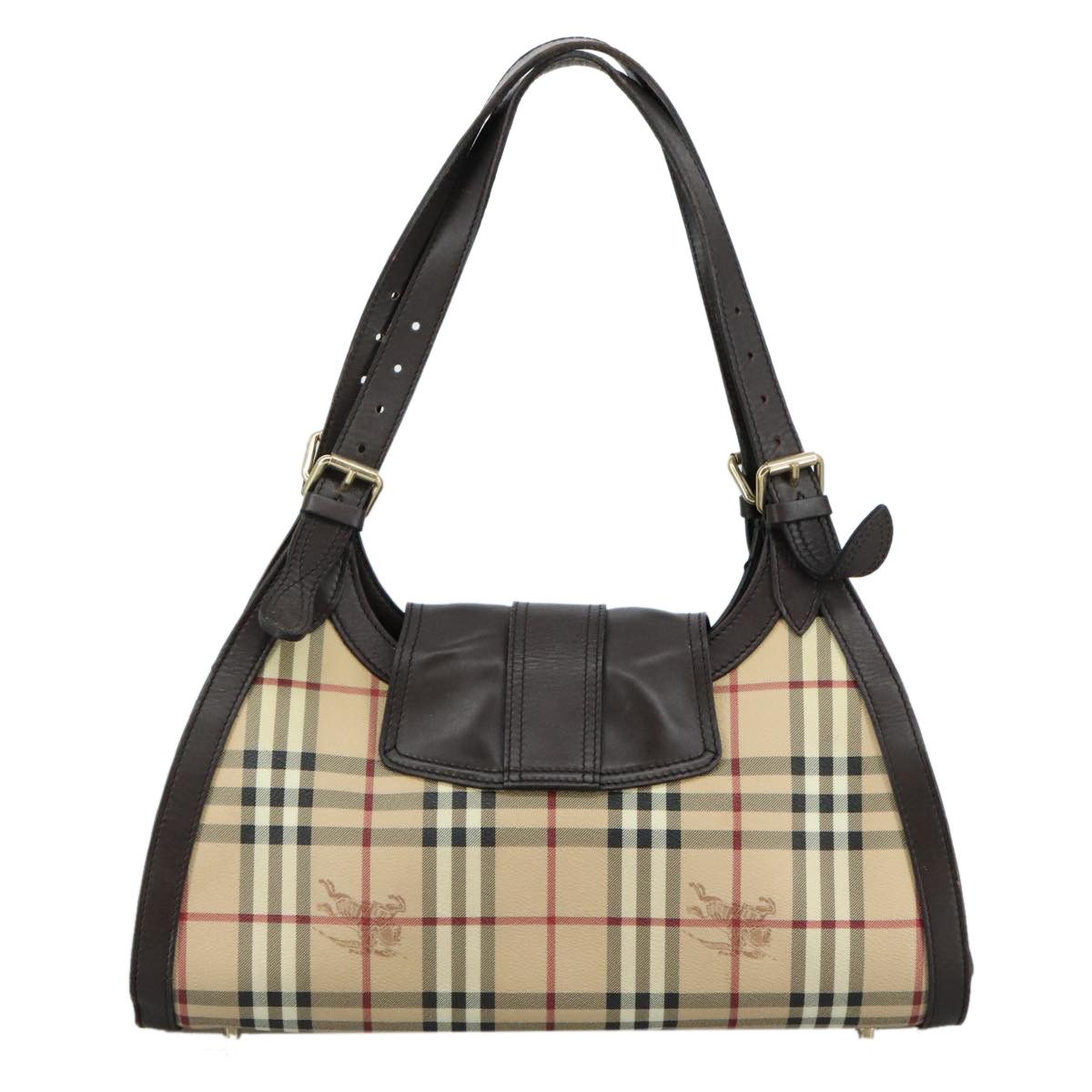 Burberry Nova Check Beige Canvas Shoulder Bag (Pre-Owned) Size ONE SIZE - 2 Thumbnail