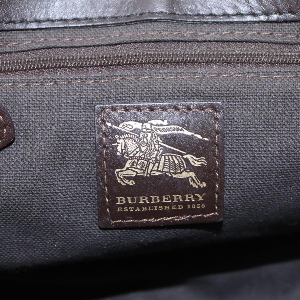 Burberry Nova Check Beige Canvas Shoulder Bag (Pre-Owned) Size ONE SIZE - 13 Thumbnail