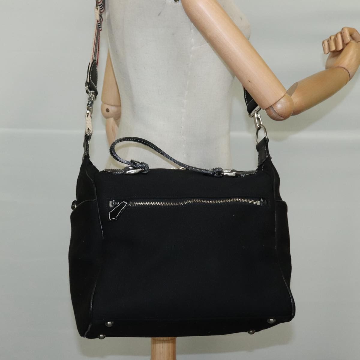 Burberry Blue Label Black Canvas Handbag (Pre-Owned) Size ONE SIZE - 15 Thumbnail