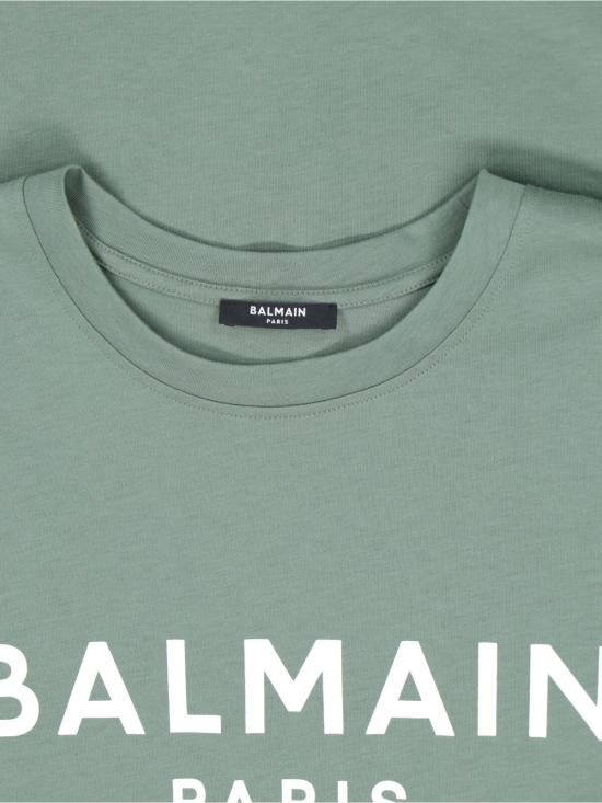 Balmain BALMAIN Men T-Shirts EH1EG010BB73 UMA Green Size US XL / EU 56 / 4 - 3 Thumbnail