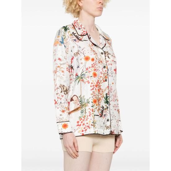 SIEDRES SIEDRES Women Shirts WR25TP07MC ERAS MULTI WHITE Size XS / US 0-2 / IT 36-38 - 3 Thumbnail