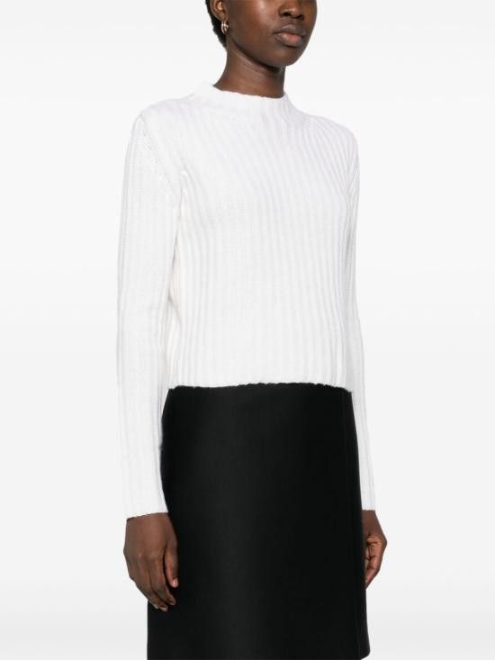 Max Mara MAX MARA Women Sweater 2421366022600 ALOA001 White Size L / US 10 / IT 46 - 3 Thumbnail