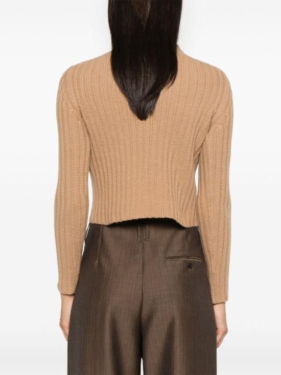 Max Mara MAX MARA Women Sweater 2421366022600 ALOA003 Brown Size L / US 10 / IT 46 - 4 Thumbnail