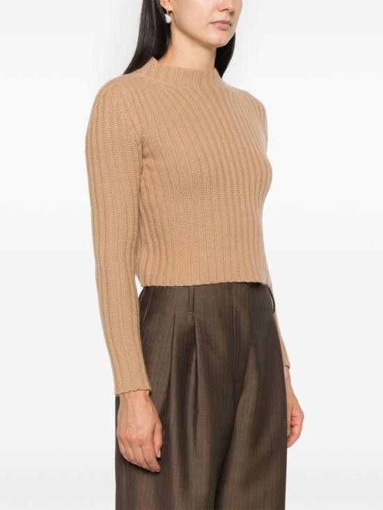 Max Mara MAX MARA Women Sweater 2421366022600 ALOA003 Brown Size L / US 10 / IT 46 - 3 Thumbnail