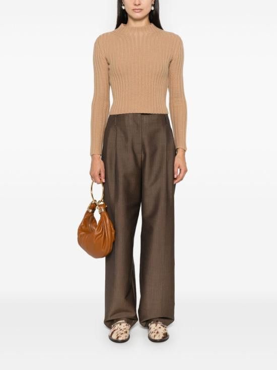 Max Mara MAX MARA Women Sweater 2421366022600 ALOA003 Brown Size L / US 10 / IT 46 - 5 Thumbnail