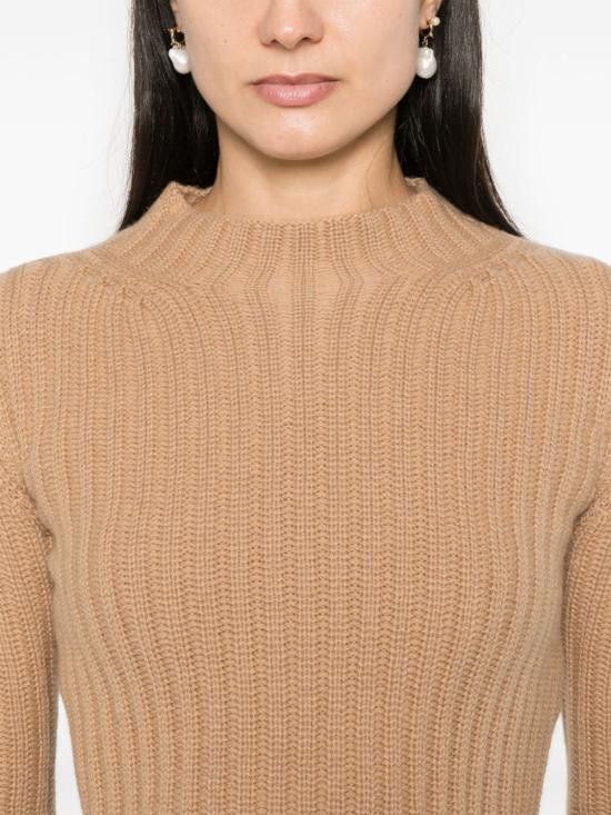 Max Mara MAX MARA Women Sweater 2421366022600 ALOA003 Brown Size L / US 10 / IT 46 - 2 Thumbnail