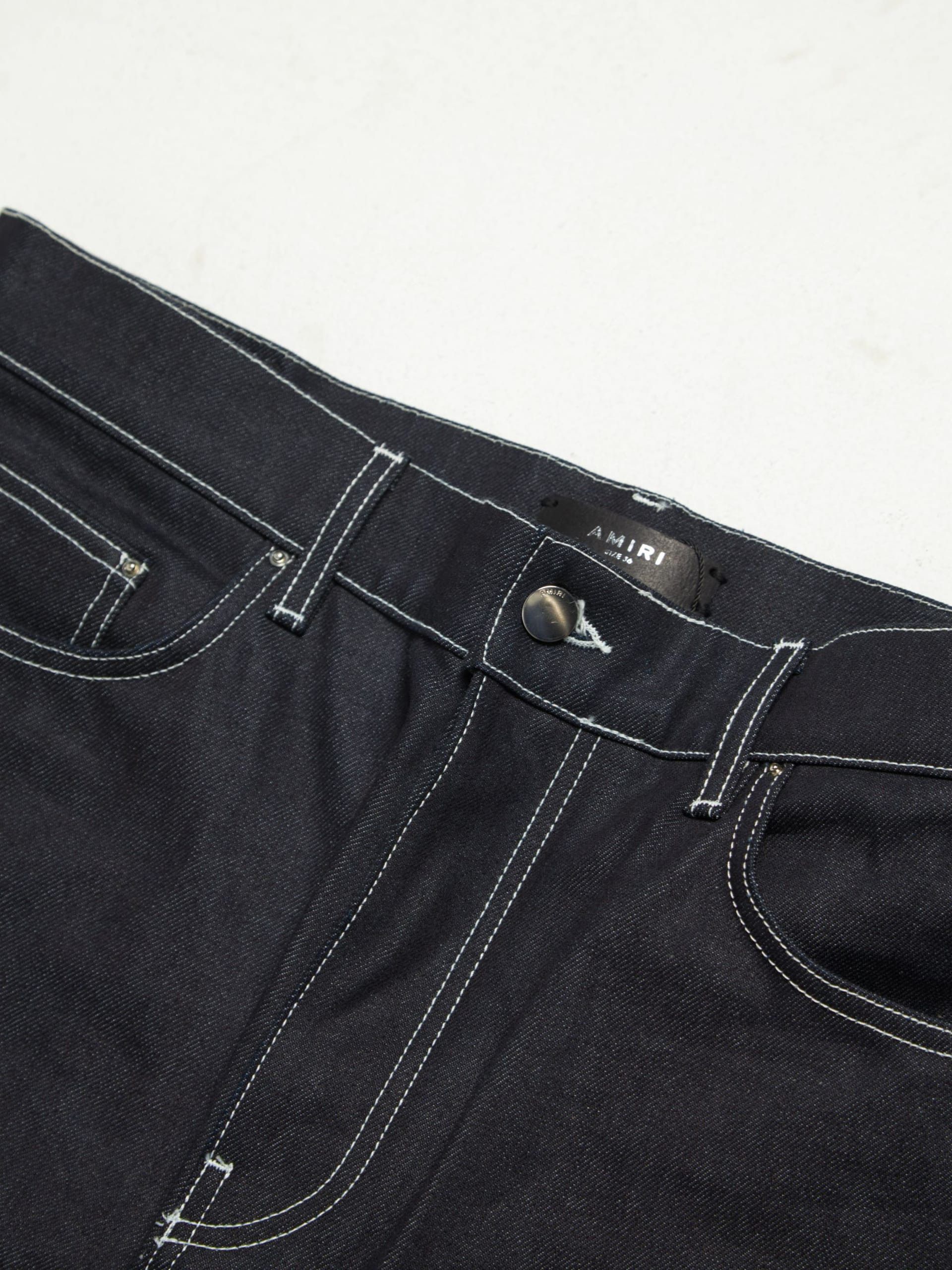Amiri Navy Contrast Seamed Jeans Size US 36 / EU 52 - 3 Thumbnail