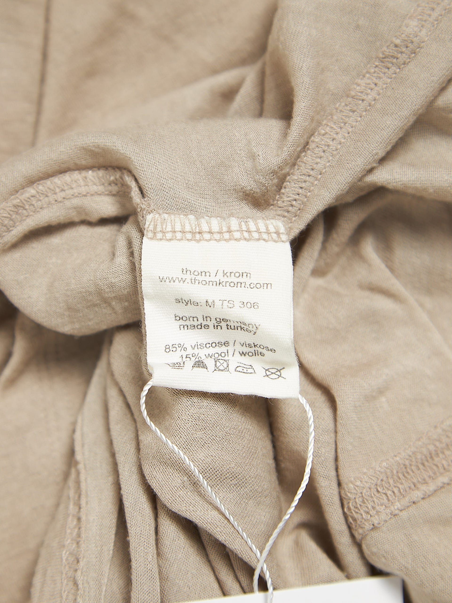 Thom Krom Beige Basic T-Shirt Size US M / EU 48-50 / 2 - 4 Thumbnail