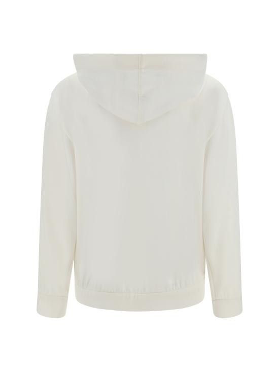 Brunello Cucinelli BRUNELLO CUCINELLI Women Hoodies MD828SB806 C8329 WHITE Size XL / US 12-14 / IT 48-50 - 2 Thumbnail