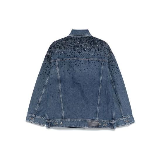 7 For All Mankind 7 FOR ALL MANKIND Women Denim Jackets JSCKC100CD MIDBL BLUE Size S / US 4 / IT 40 - 2 Thumbnail