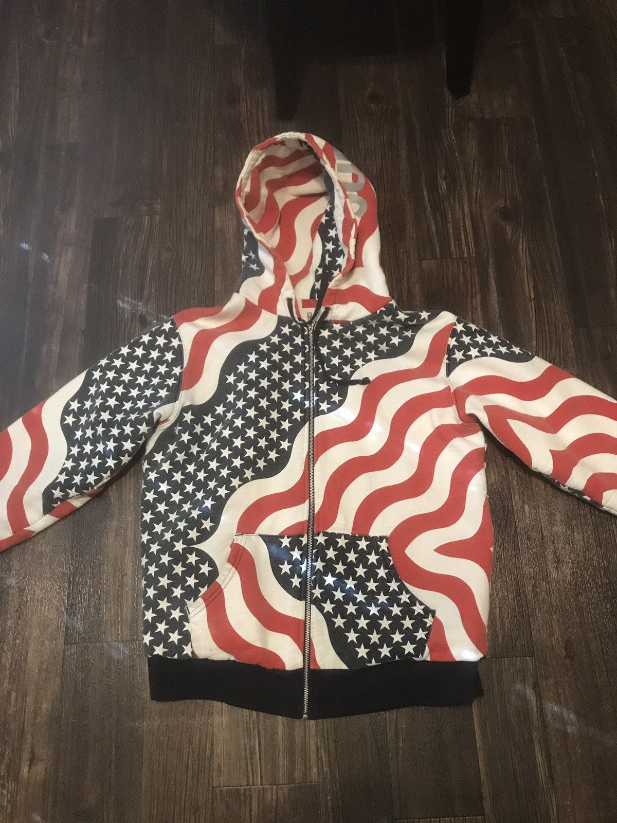 Supreme Supreme 3M Reflective Logo Thermal Zip Up Hoodie FLAGS USA