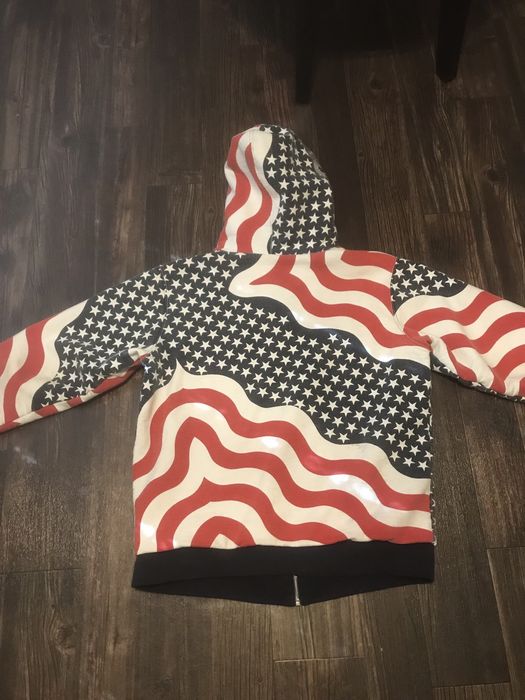 Supreme Supreme 3M Reflective Logo Thermal Zip Up Hoodie FLAGS USA