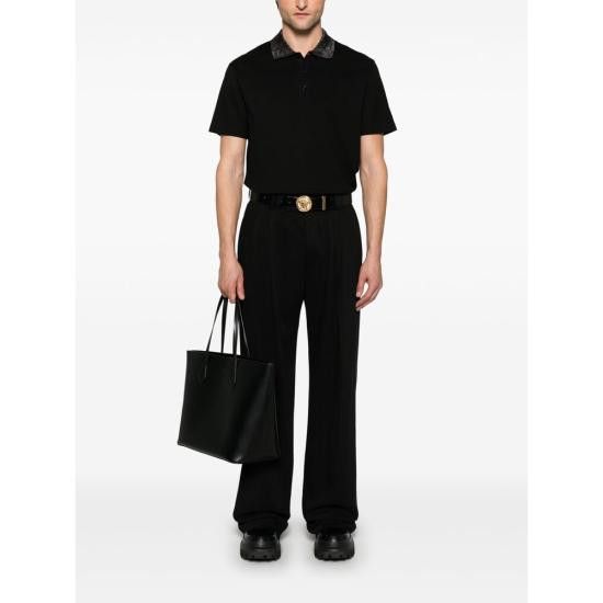 Versace VERSACE Men Polo Shirts 1A12966 1013906 1B000 BLACK Size US XXL / EU 58 / 5 - 4 Thumbnail