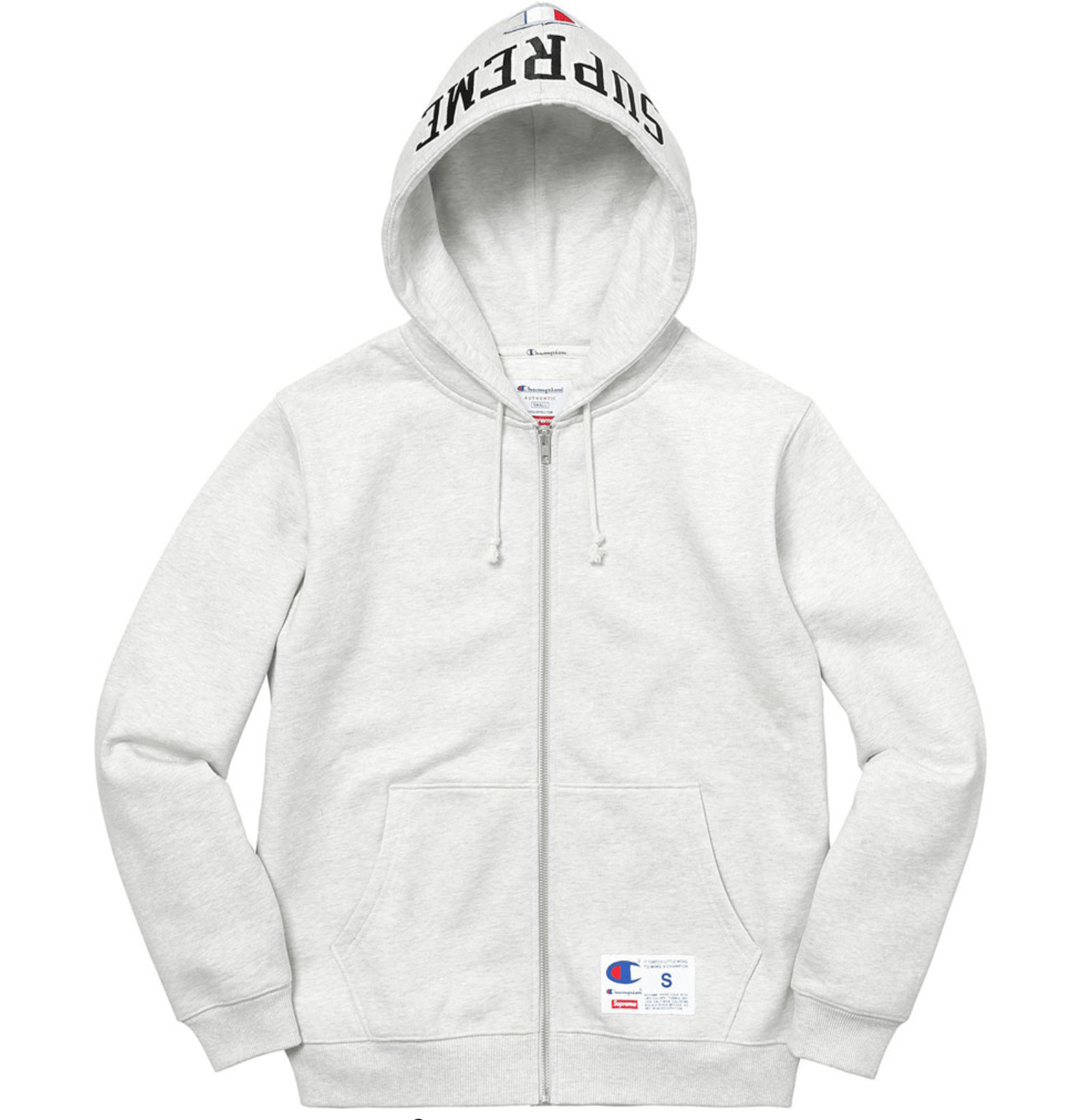 Supreme champion white hoodie store