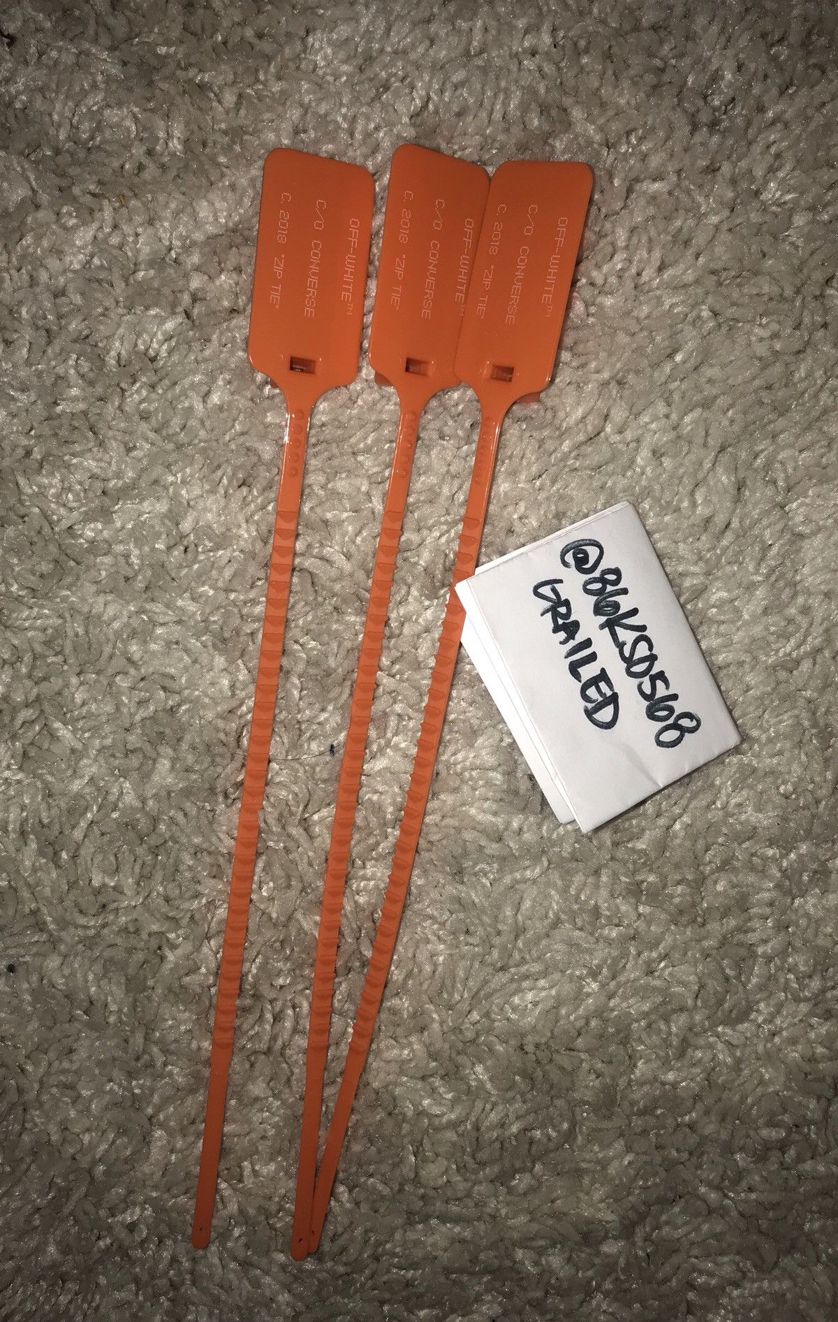 Converse Off White Off White x Converse 2018 Orange Zip Tie Grailed