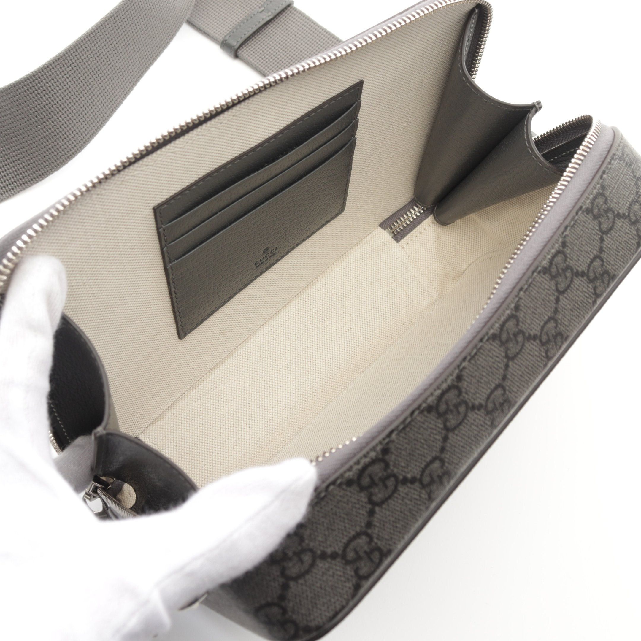 Gucci Gucci Ophidia Gg Supreme Shoulder Bag Leather Gray Size ONE SIZE - 3 Thumbnail