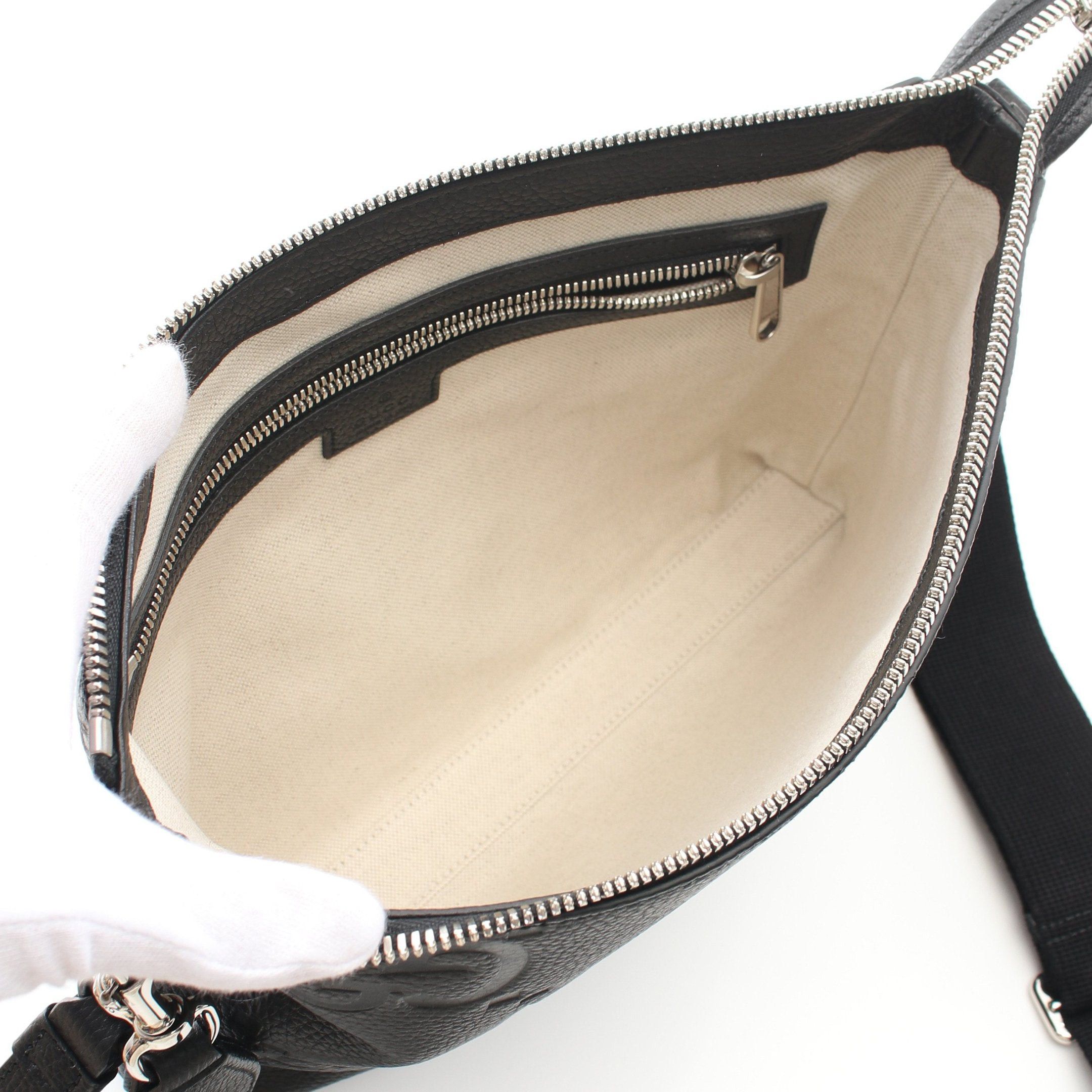Gucci Gucci Jumbo Gg Medium Messenger Bag Shoulder Leather Black Size ONE SIZE - 3 Thumbnail