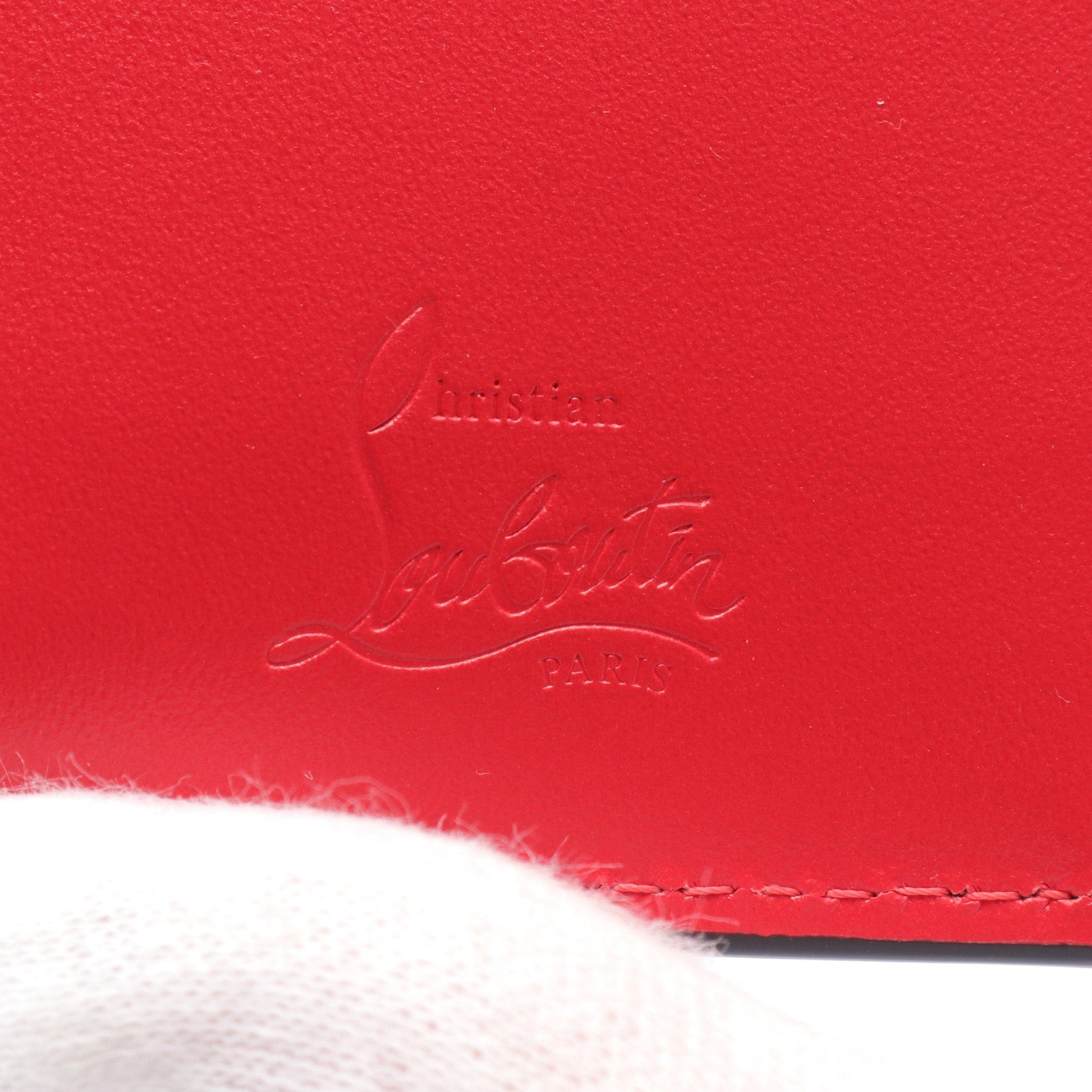 Christian Louboutin Christian Louboutin Groovy Trifold Wallet Leather Black Size ONE SIZE - 4 Thumbnail