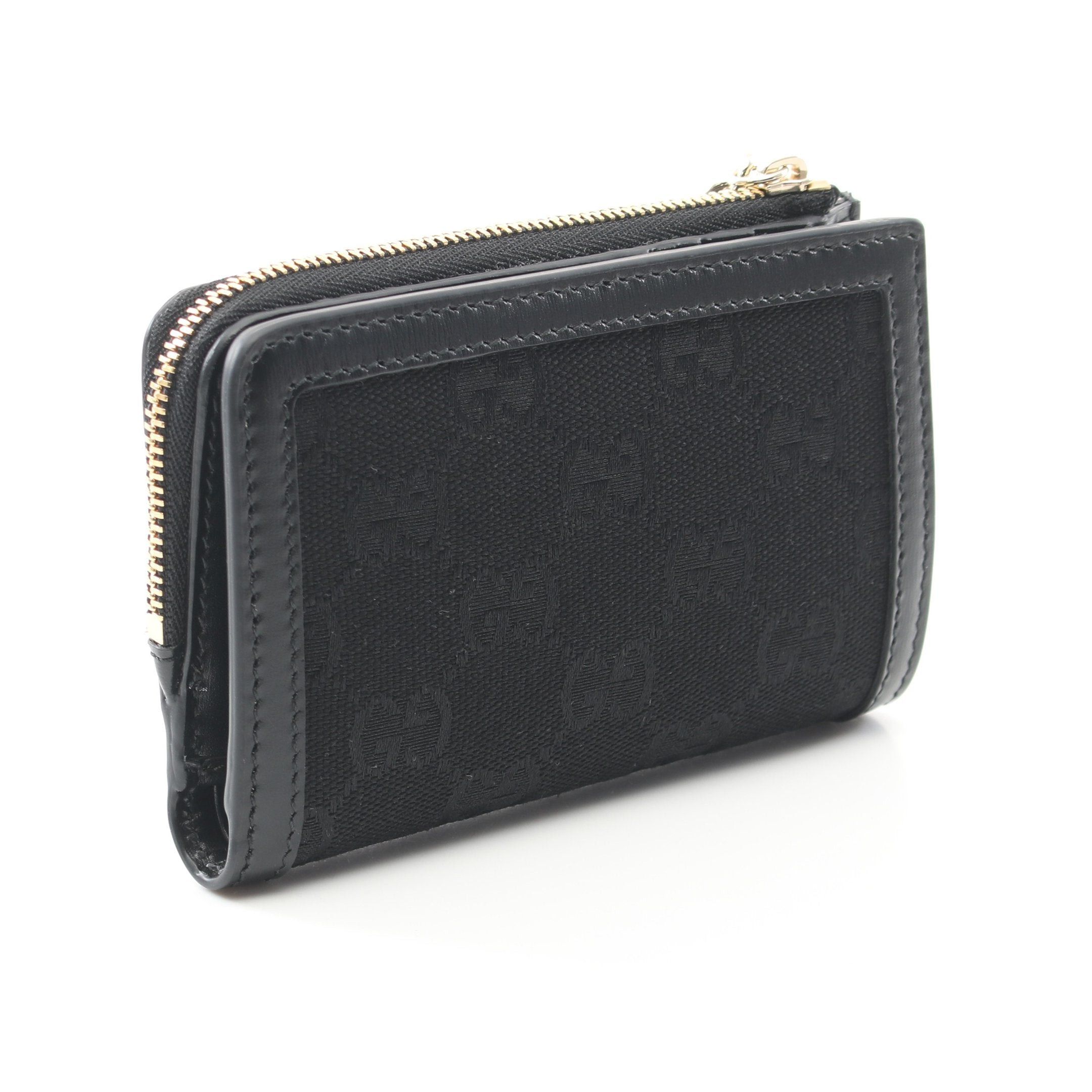 Gucci Gucci Gg Canvas Mini Wallet Bi-Fold Leather Black Size ONE SIZE - 2 Thumbnail