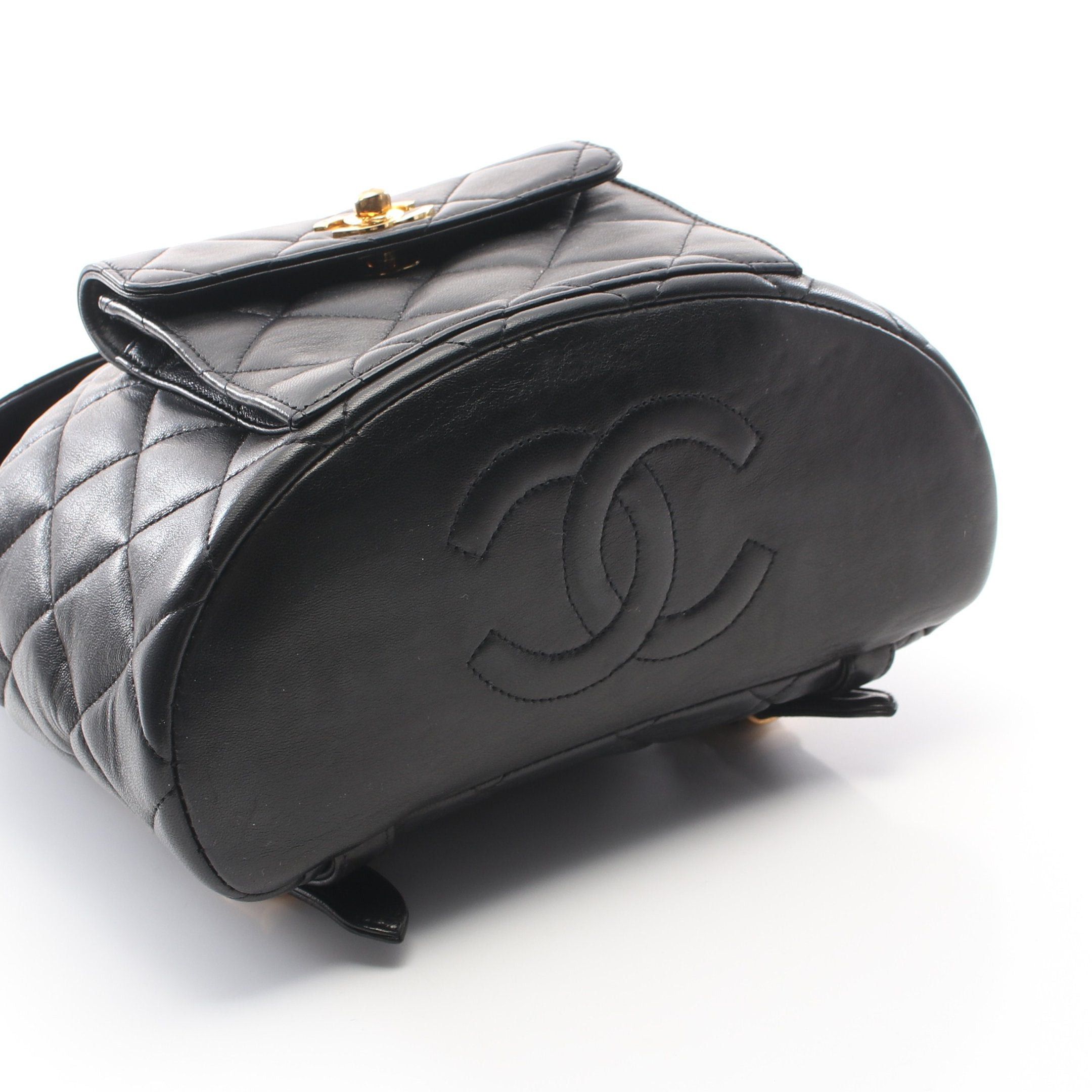 Chanel Chanel Matelasse Backpack Rucksack Lambskin Black Gold Hardware Size ONE SIZE - 6 Thumbnail