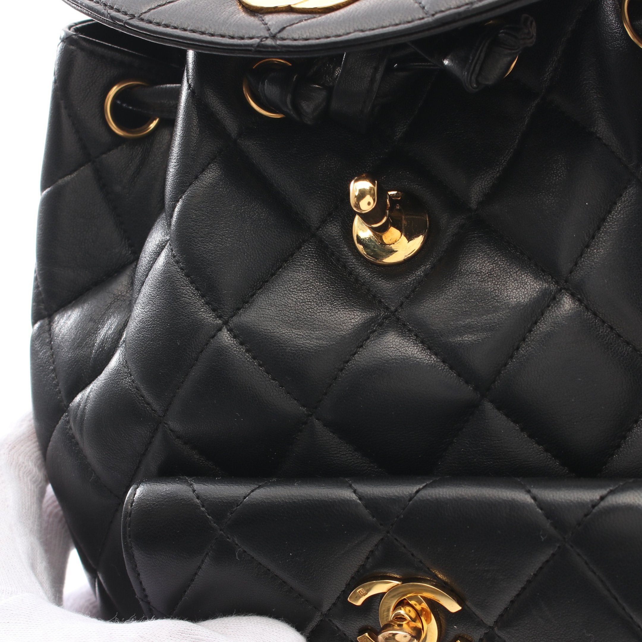Chanel Chanel Matelasse Backpack Rucksack Lambskin Black Gold Hardware Size ONE SIZE - 12 Thumbnail