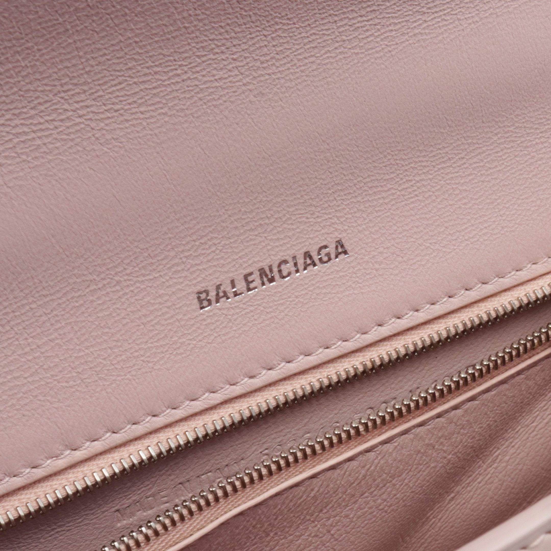 Balenciaga Balenciaga Hour Glass Small Handbag Leather Light Pink Size ONE SIZE - 4 Thumbnail