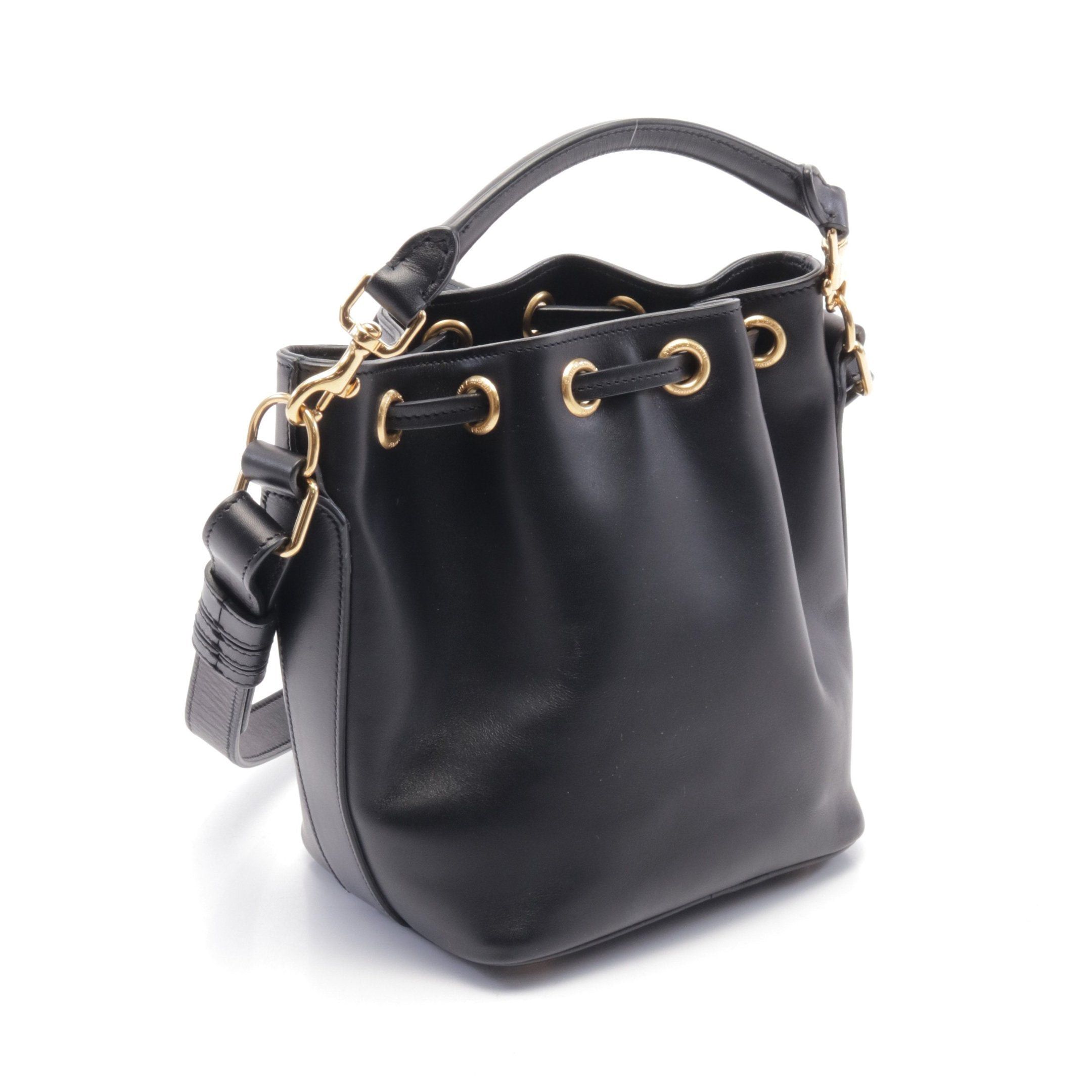 Yves Saint Laurent Yves Saint Laurent Emmanuel Shoulder Bag Leather Black Purse Size ONE SIZE - 2 Thumbnail