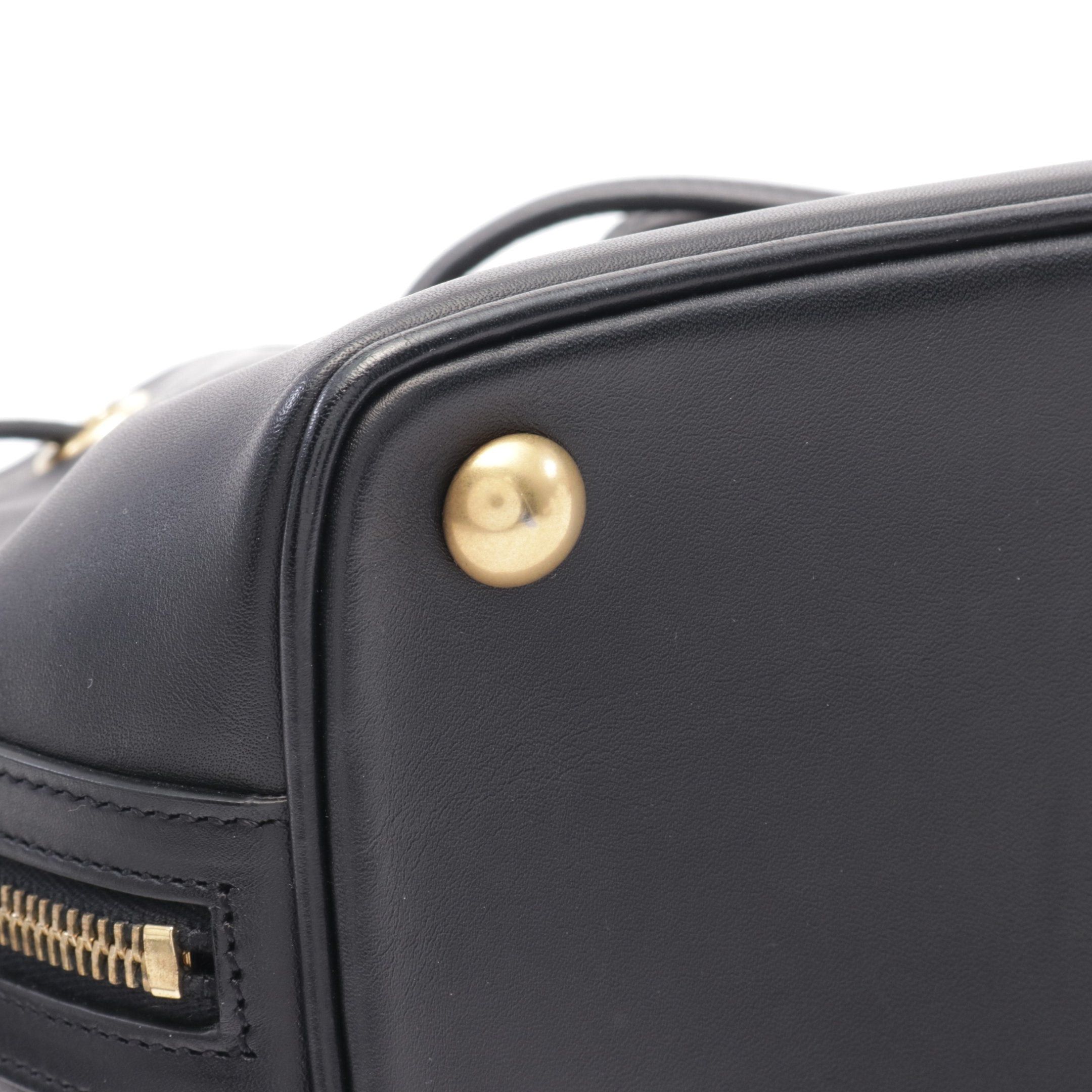 Yves Saint Laurent Yves Saint Laurent Emmanuel Shoulder Bag Leather Black Purse Size ONE SIZE - 8 Thumbnail