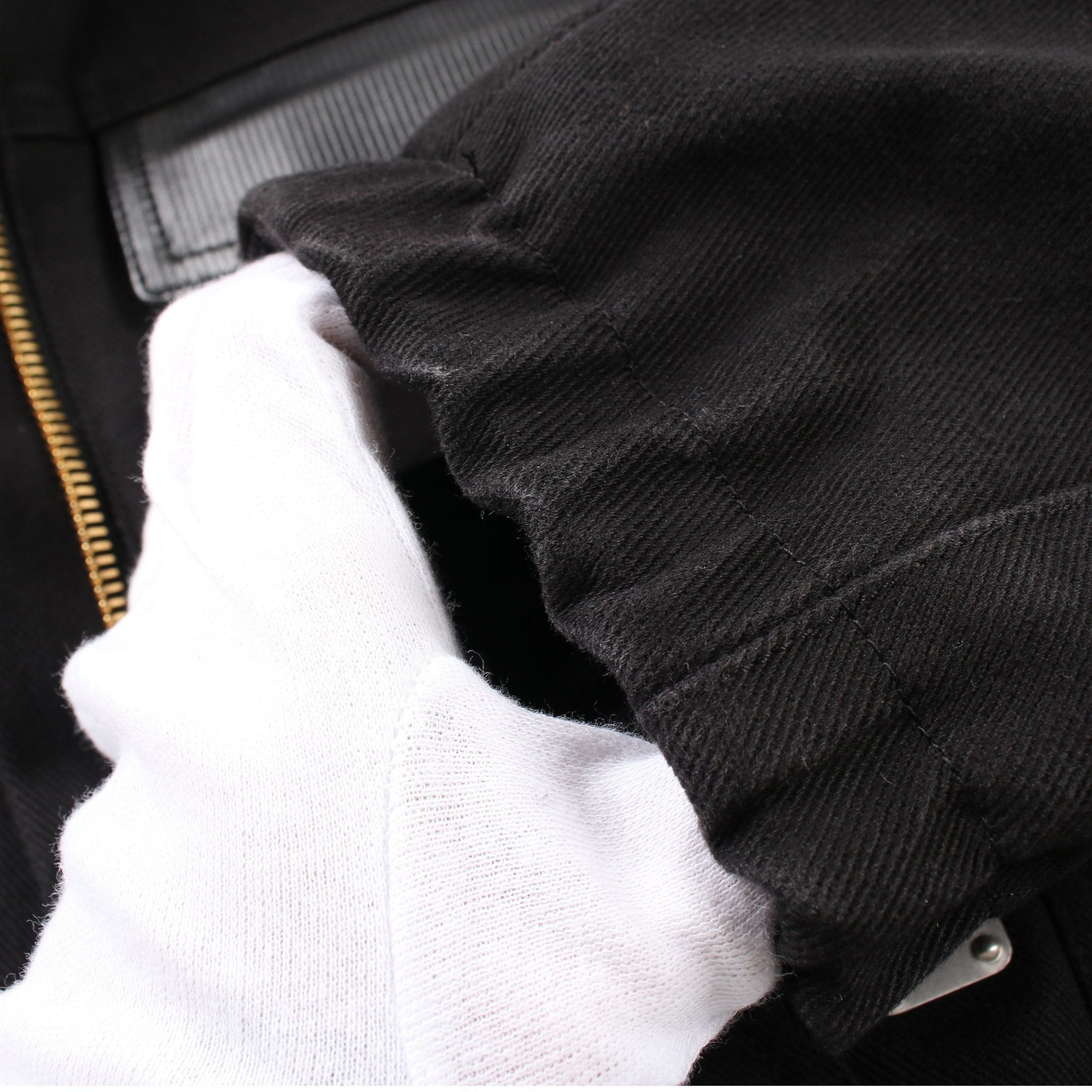 Louis Vuitton Louis Vuitton Zip Up No-Collar Jacket Cotton Black Leather Switching Size ONE SIZE - 8 Thumbnail