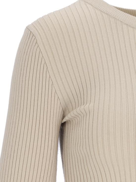 Courreges COURREGES Women Sweater VESMPU187FI0001 1054 Beige Size L / US 10 / IT 46 - 5 Thumbnail