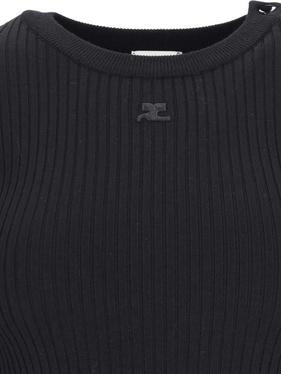 Courreges COURREGES Women Sweater VESMPU187FI0001 9999 Black Size M / US 6-8 / IT 42-44 - 4 Thumbnail