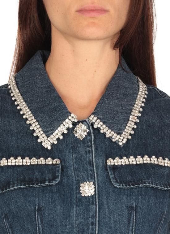 Self-Portrait SELF PORTRAIT Women Mid Skirts SS24921SBL COLLARED MINIBLUE Blue Size M / US 6-8 / IT 42-44 - 3 Thumbnail