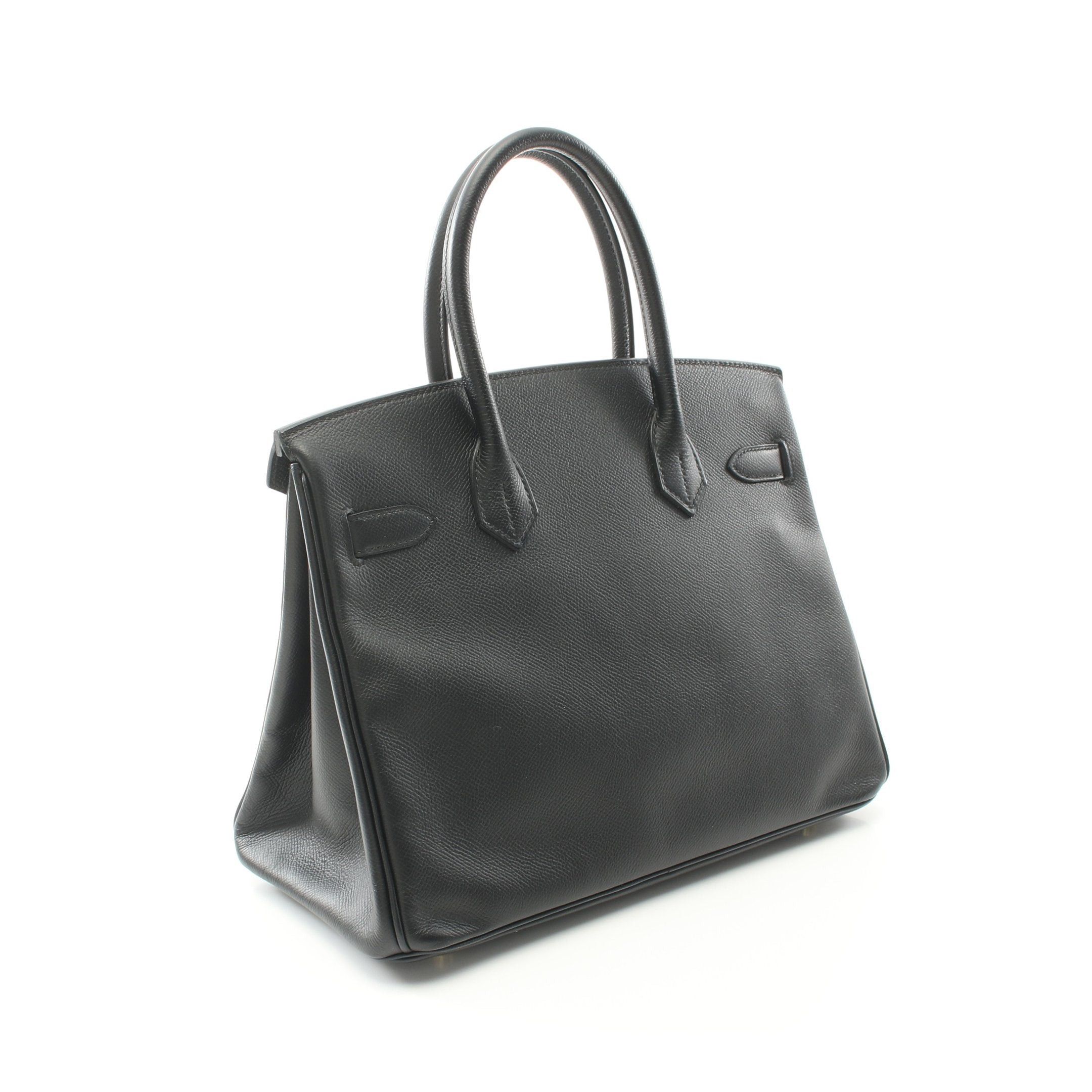 Hermes Hermes Birkin 30 Handbag Veau Epsom Black Gold Hardware C Engraved Size ONE SIZE - 2 Thumbnail
