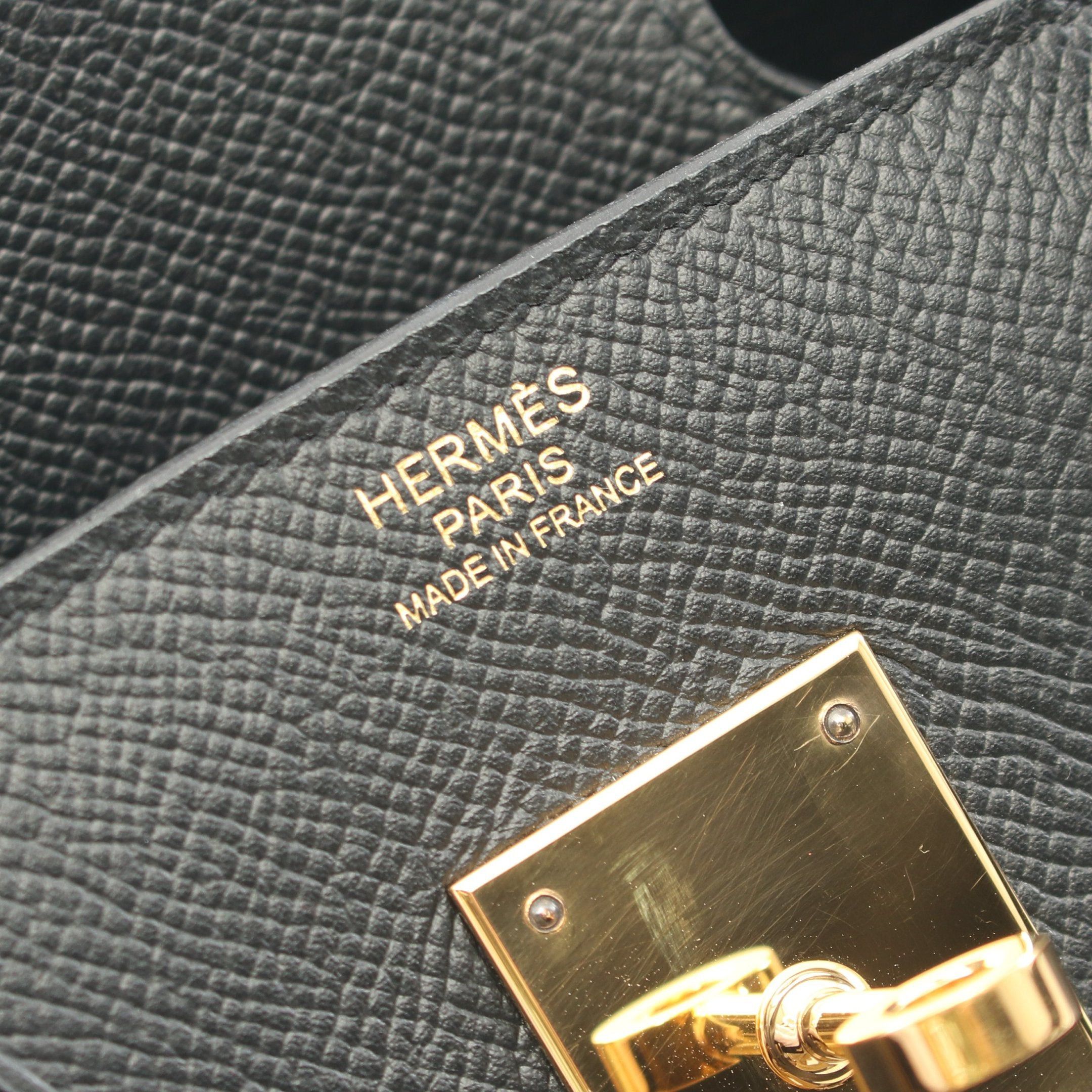 Hermes Hermes Birkin 30 Handbag Veau Epsom Black Gold Hardware C Engraved Size ONE SIZE - 4 Thumbnail