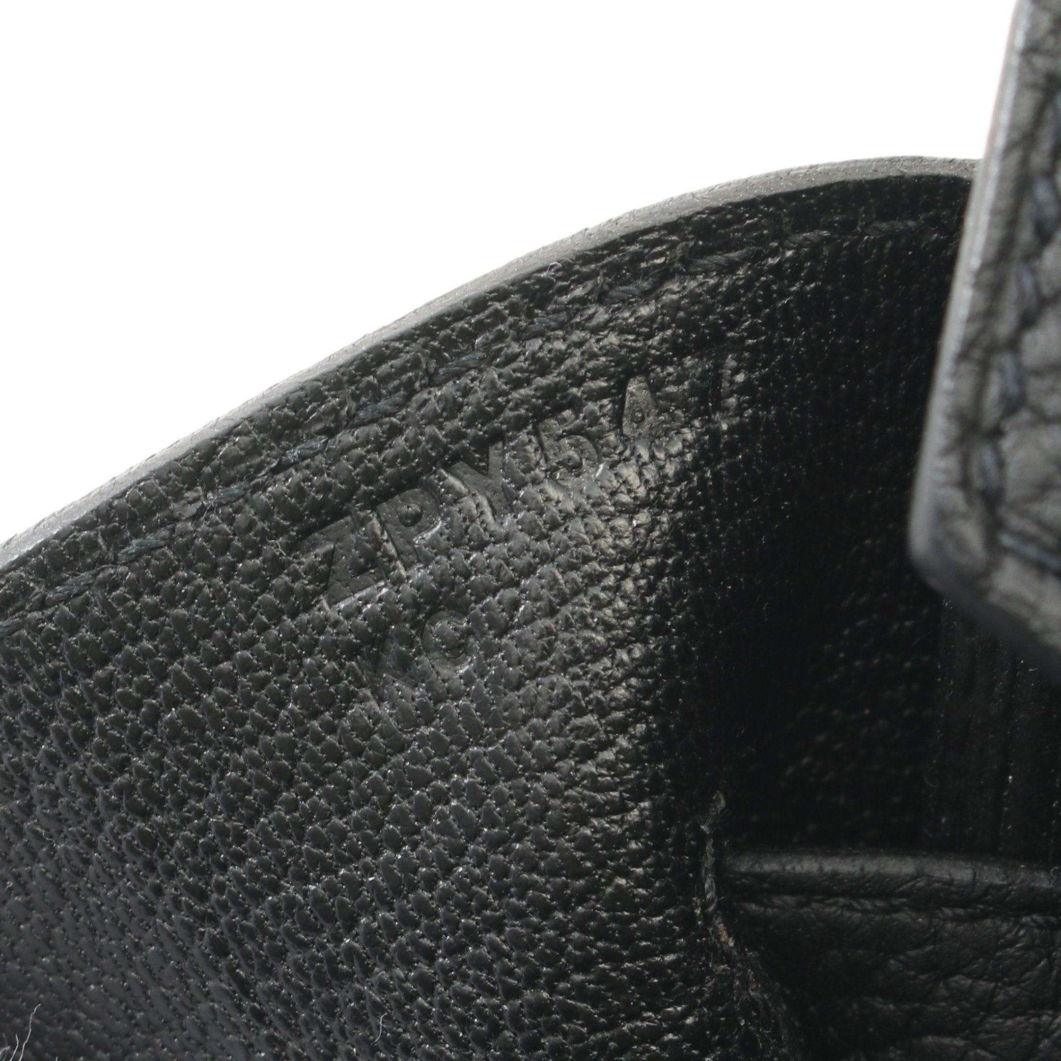 Hermes Hermes Birkin 30 Handbag Togo Black Silver Hardware Z Stamp Size ONE SIZE - 5 Thumbnail