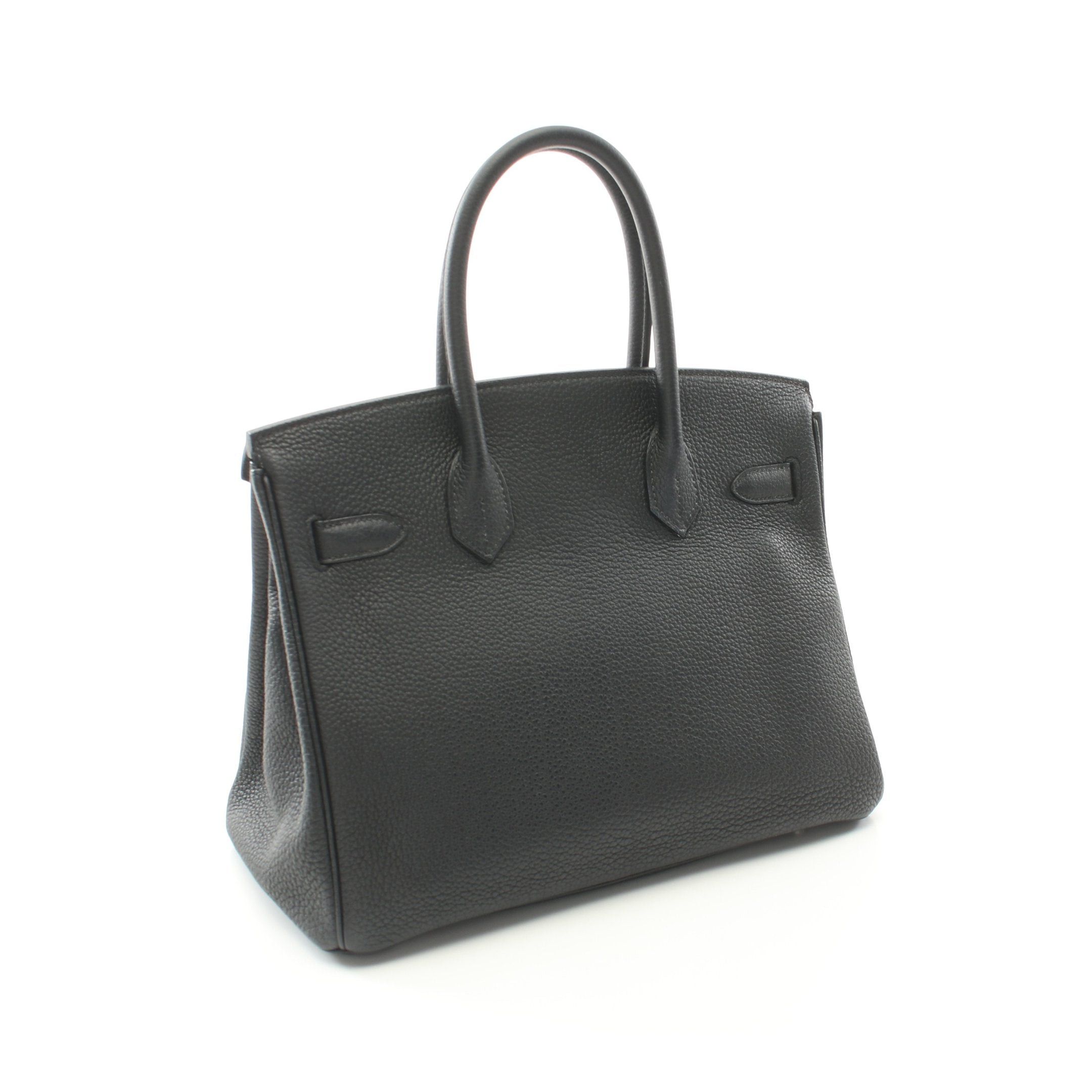 Hermes Hermes Birkin 30 Handbag Togo Black Silver Hardware Z Stamp Size ONE SIZE - 2 Thumbnail